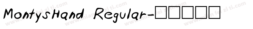 MontysHand Regular字体转换
